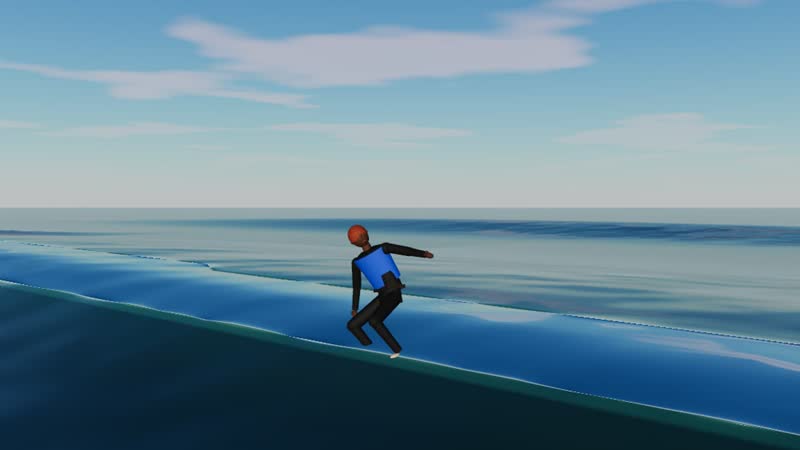 Surfer riding a wave at Ortley Beach